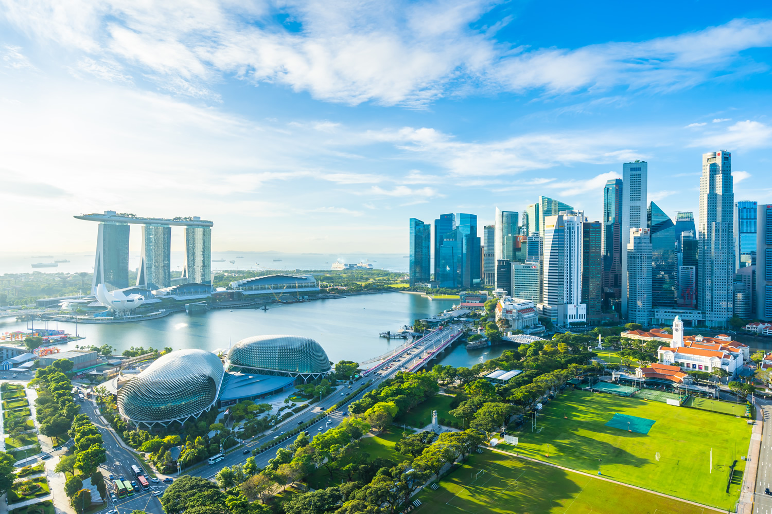 Cityscape Singapore city skyline