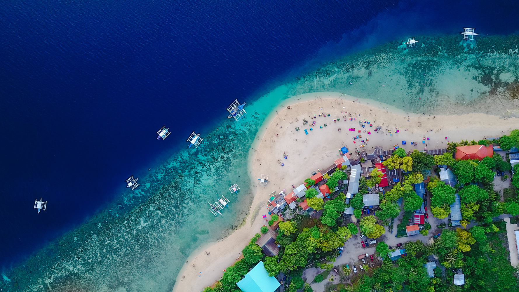 Sumilon island beach near Oslob Cebu Philippines