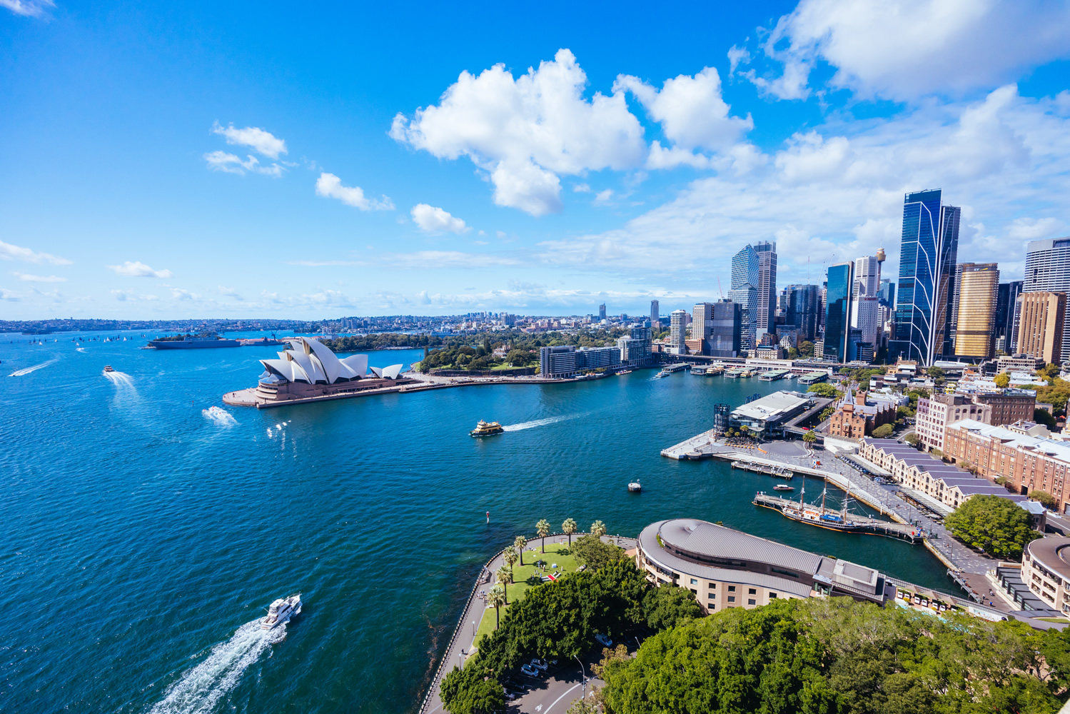 Sydney Australia CBD surrounding harbour